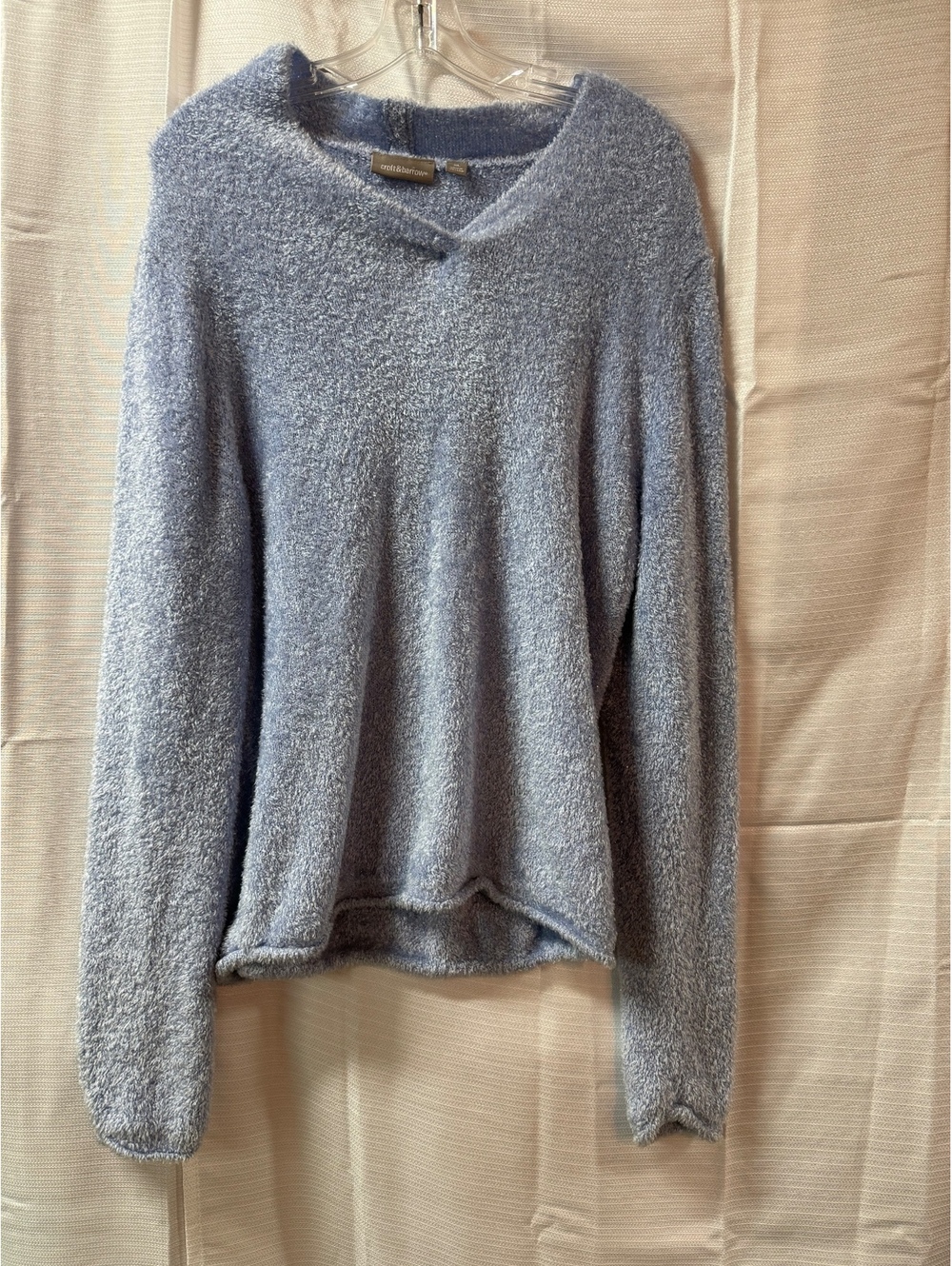 Croft & Barrow Women's XL Light Blue Textured Pullover Sweater